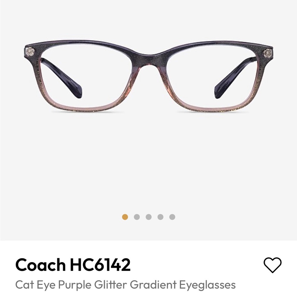 Coach Sparkling Purple Gradient Glasses